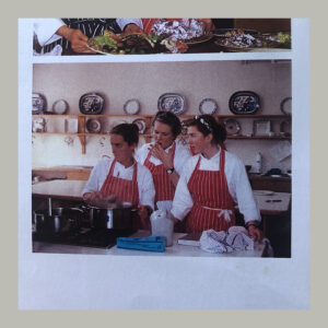 Breda Murphy and colleagues during a cooking class