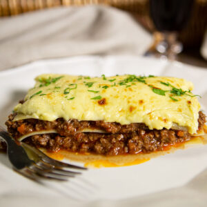 slice of beef lasagne