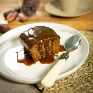 sticky toffee pudding slice