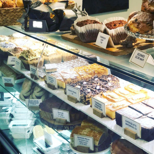 dessert, pastry and cake display
