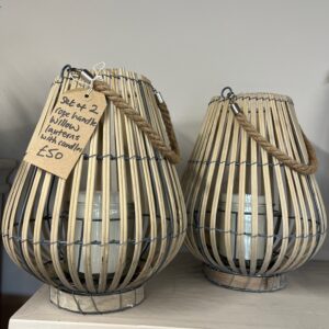 Rope Handled Willow Lanterns